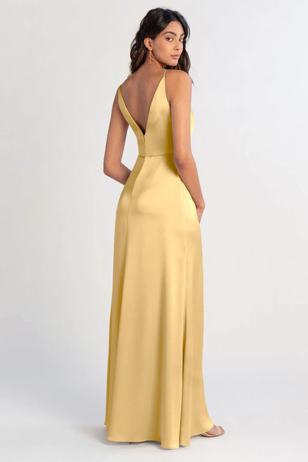 Beckett Daffodil Yellow bridesmaid dress by Jenny Yoo — back Beckett Daffodil Yellow bridesmaid dress by Jenny Yoo — back