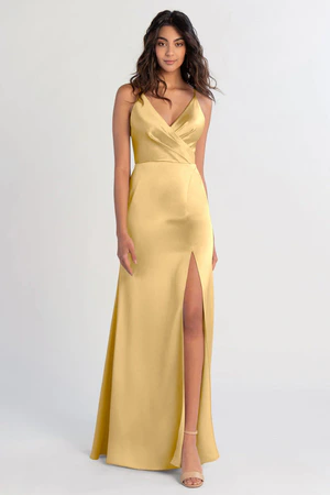 Beckett Daffodil Yellow bridesmaid dress by Jenny Yoo — front