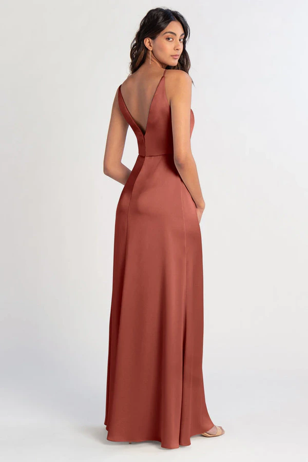 Beckett English Rose Pink bridesmaid dress by Jenny Yoo — back Beckett English Rose Pink bridesmaid dress by Jenny Yoo — back