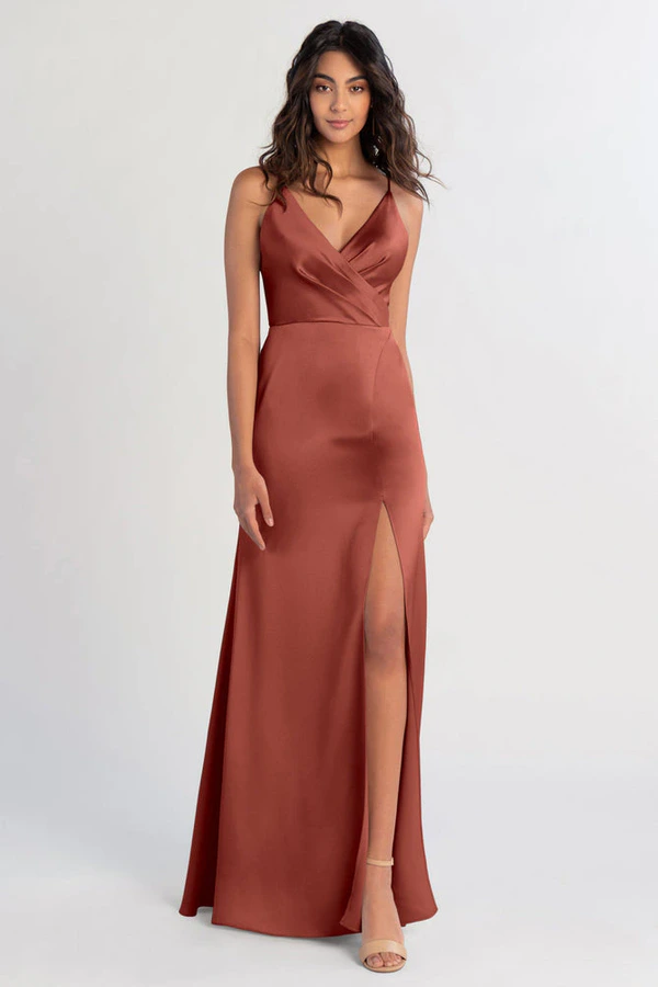 Beckett English Rose Pink bridesmaid dress by Jenny Yoo — front Beckett English Rose Pink bridesmaid dress by Jenny Yoo — front