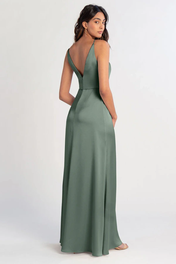 Beckett Eucalyptus Green bridesmaid dress by Jenny Yoo — back Beckett Eucalyptus Green bridesmaid dress by Jenny Yoo — back