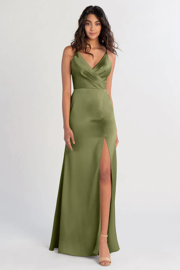 Beckett Fern Green bridesmaid dress by Jenny Yoo — front Beckett Fern Green bridesmaid dress by Jenny Yoo — front