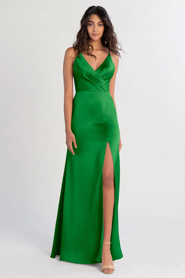Beckett Kelly Green Green bridesmaid dress by Jenny Yoo — front Beckett Kelly Green Green bridesmaid dress by Jenny Yoo — front