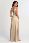 Beckett Pale Gold Champagne bridesmaid dress by Jenny Yoo — back
