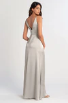 Beckett Platinum Neutral bridesmaid dress by Jenny Yoo — back