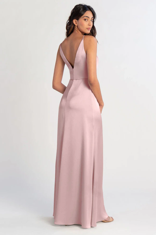 Beckett Powder Pink Pink bridesmaid dress by Jenny Yoo — back Beckett Powder Pink Pink bridesmaid dress by Jenny Yoo — back