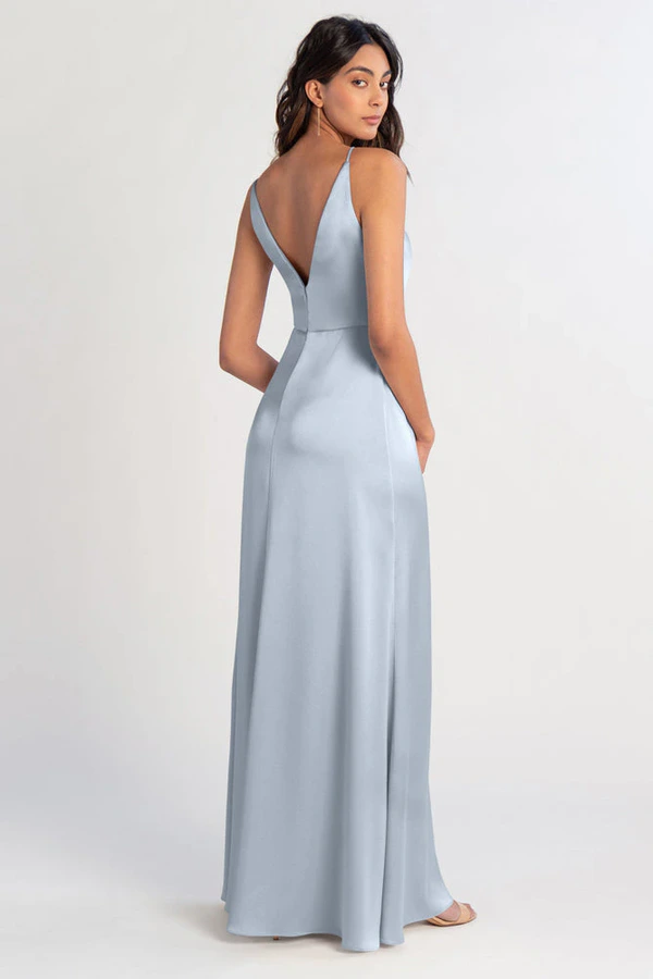 Beckett Whisper Blue Blue bridesmaid dress by Jenny Yoo — back Beckett Whisper Blue Blue bridesmaid dress by Jenny Yoo — back