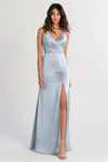 Beckett Whisper Blue Blue bridesmaid dress by Jenny Yoo — front