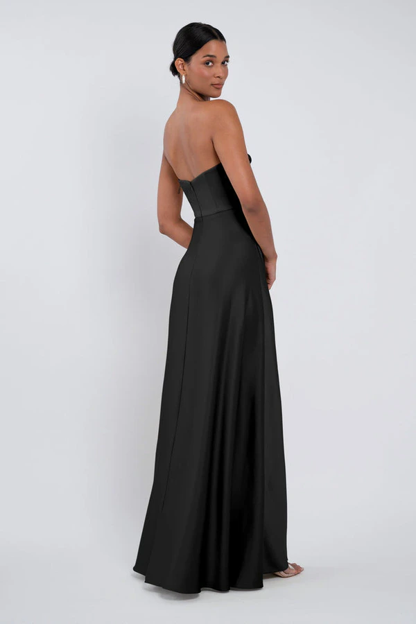 Cecile Black Black bridesmaid dress by Jenny Yoo — back Cecile Black Black bridesmaid dress by Jenny Yoo — back