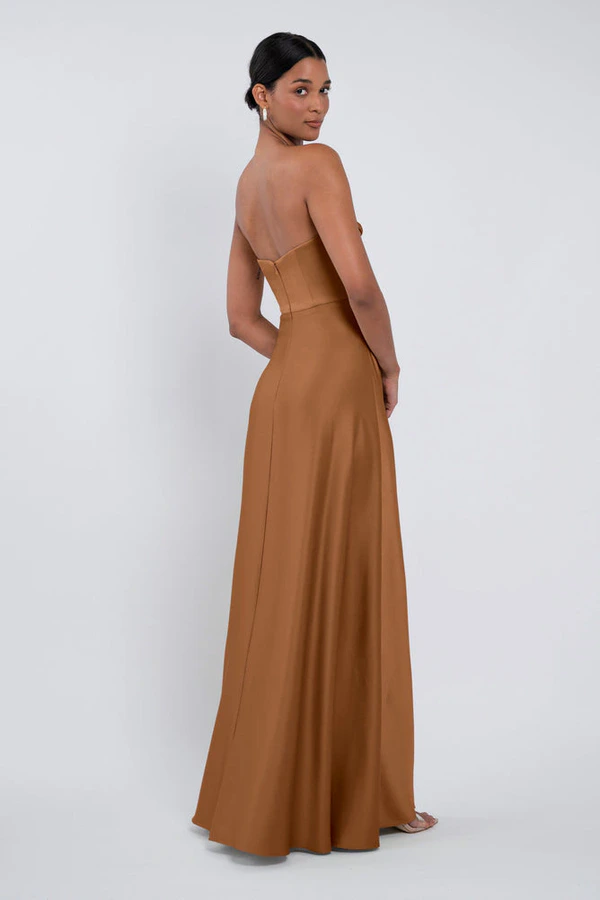 Cecile Bronze Gold bridesmaid dress by Jenny Yoo — back Cecile Bronze Gold bridesmaid dress by Jenny Yoo — back