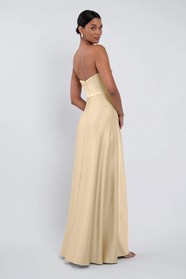 Cecile Buttercup Yellow bridesmaid dress by Jenny Yoo — back Cecile Buttercup Yellow bridesmaid dress by Jenny Yoo — back