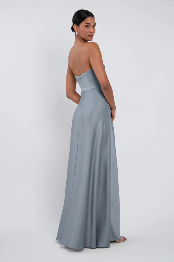 Cecile Chambray Blue bridesmaid dress by Jenny Yoo — back Cecile Chambray Blue bridesmaid dress by Jenny Yoo — back