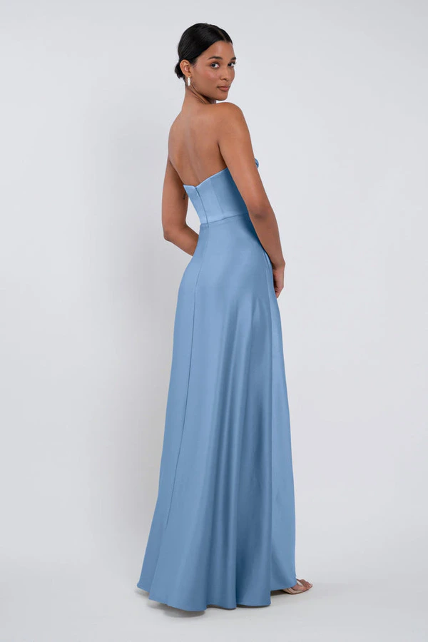 Cecile Cornflower Blue bridesmaid dress by Jenny Yoo — back Cecile Cornflower Blue bridesmaid dress by Jenny Yoo — back