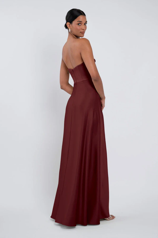 Cecile Dark Berry Burgundy bridesmaid dress by Jenny Yoo — back Cecile Dark Berry Burgundy bridesmaid dress by Jenny Yoo — back