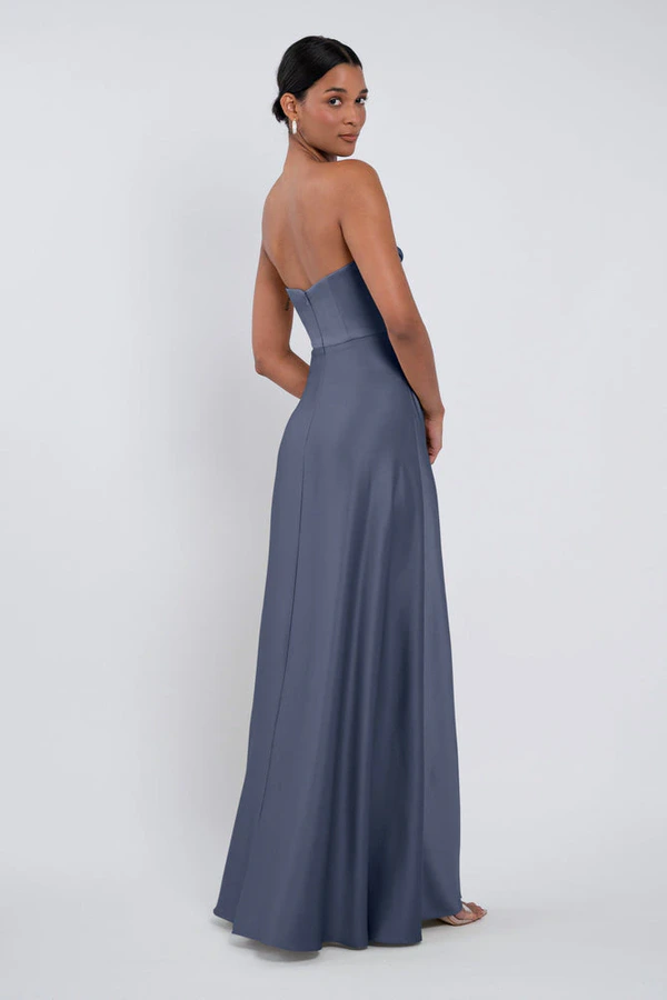 Cecile Dusk Blue bridesmaid dress by Jenny Yoo — back Cecile Dusk Blue bridesmaid dress by Jenny Yoo — back