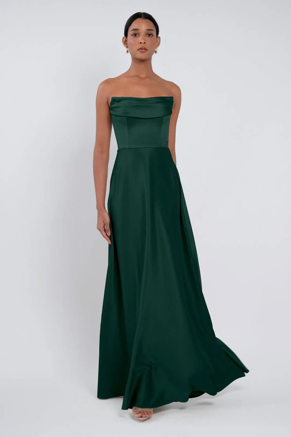 Cecile Emerald Green bridesmaid dress by Jenny Yoo — front Cecile Emerald Green bridesmaid dress by Jenny Yoo — front
