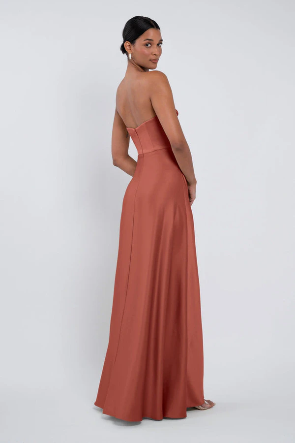 Cecile English Rose Pink bridesmaid dress by Jenny Yoo — back Cecile English Rose Pink bridesmaid dress by Jenny Yoo — back