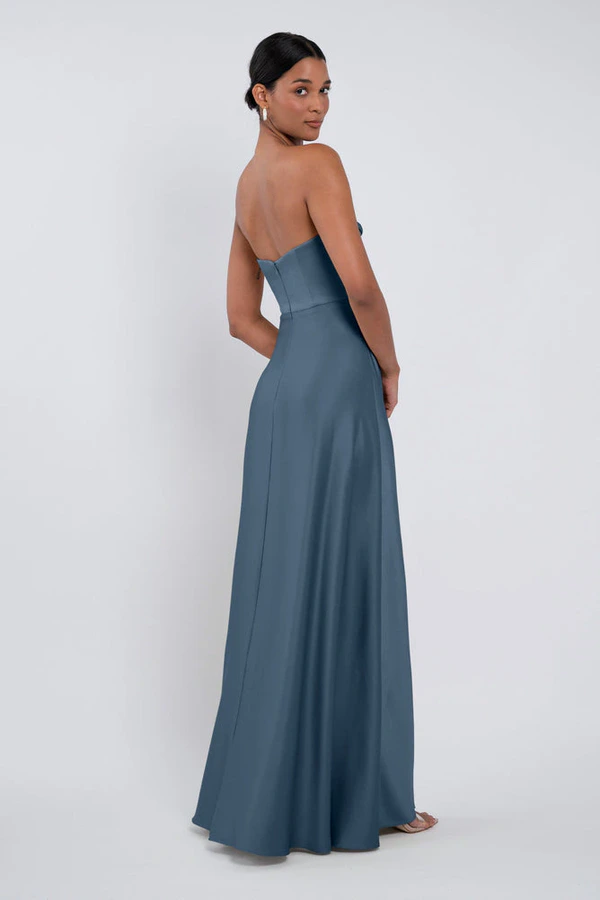 Cecile Evening Blue Navy bridesmaid dress by Jenny Yoo — back Cecile Evening Blue Navy bridesmaid dress by Jenny Yoo — back