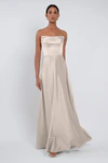 Cecile Latte Neutral bridesmaid dress by Jenny Yoo — front