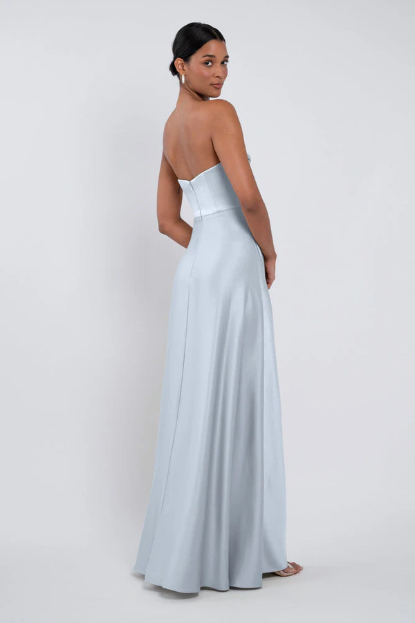 Cecile Whisper Blue Blue bridesmaid dress by Jenny Yoo — back Cecile Whisper Blue Blue bridesmaid dress by Jenny Yoo — back
