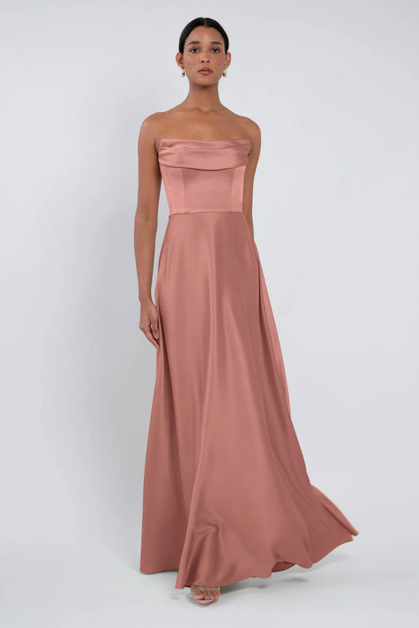 Cecile Wild Rose Pink bridesmaid dress by Jenny Yoo — front Cecile Wild Rose Pink bridesmaid dress by Jenny Yoo — front