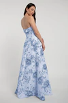 Chiara bridesmaid dress by Jenny Yoo in Peony Garden Whisper Multi - Blue - Back