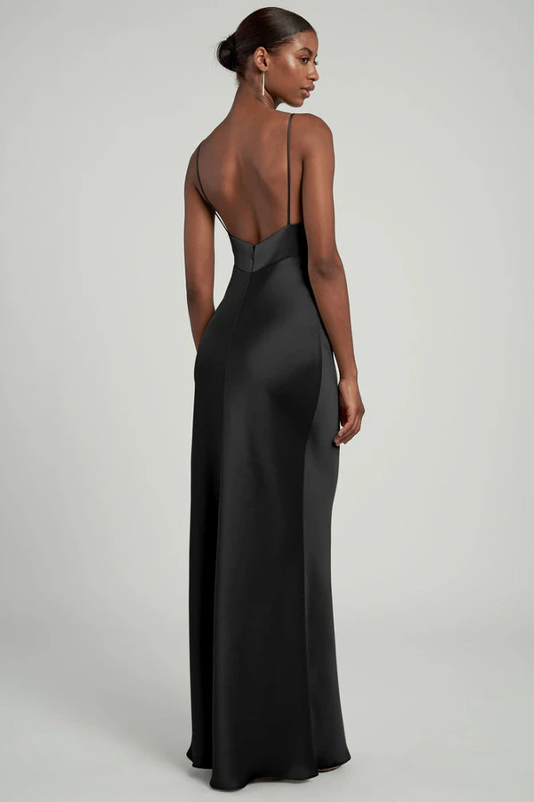 Eloise Black Black bridesmaid dress by Jenny Yoo — back Eloise Black Black bridesmaid dress by Jenny Yoo — back
