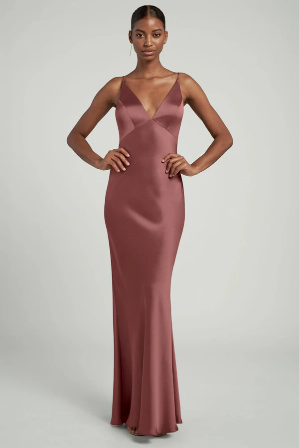 Eloise Cinnamon Rose Orange bridesmaid dress by Jenny Yoo — front Eloise Cinnamon Rose Orange bridesmaid dress by Jenny Yoo — front