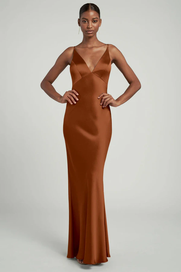 Eloise Copper Orange bridesmaid dress by Jenny Yoo — front Eloise Copper Orange bridesmaid dress by Jenny Yoo — front