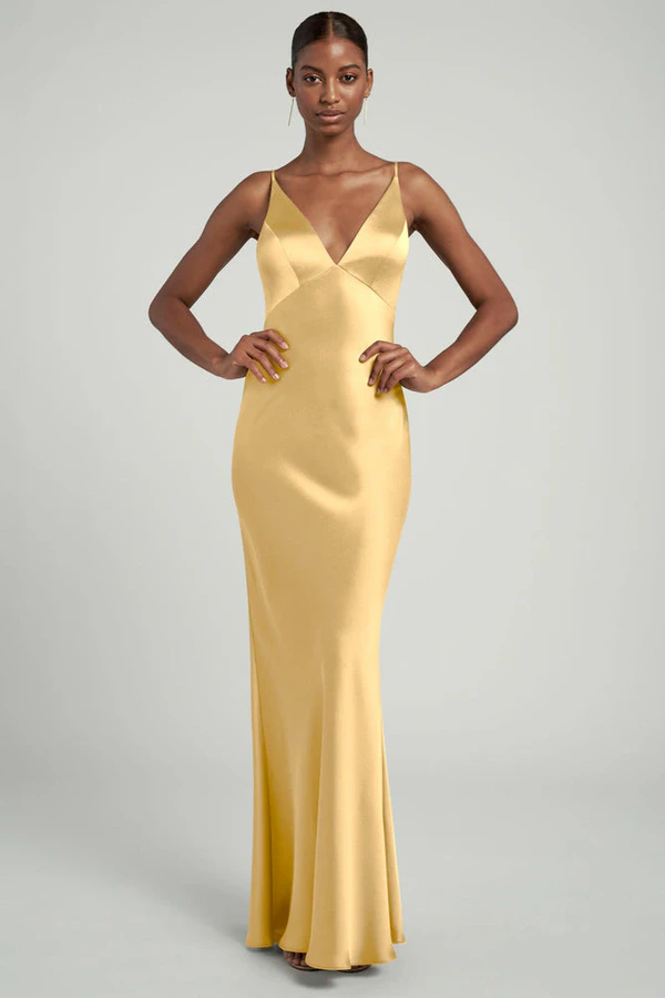 Eloise Daffodil Yellow bridesmaid dress by Jenny Yoo — front Eloise Daffodil Yellow bridesmaid dress by Jenny Yoo — front
