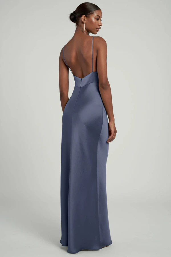 Eloise Dusk Blue bridesmaid dress by Jenny Yoo — back Eloise Dusk Blue bridesmaid dress by Jenny Yoo — back