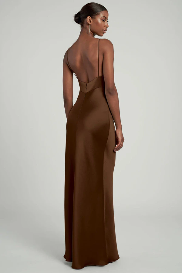 Eloise Espresso Brown bridesmaid dress by Jenny Yoo — back Eloise Espresso Brown bridesmaid dress by Jenny Yoo — back