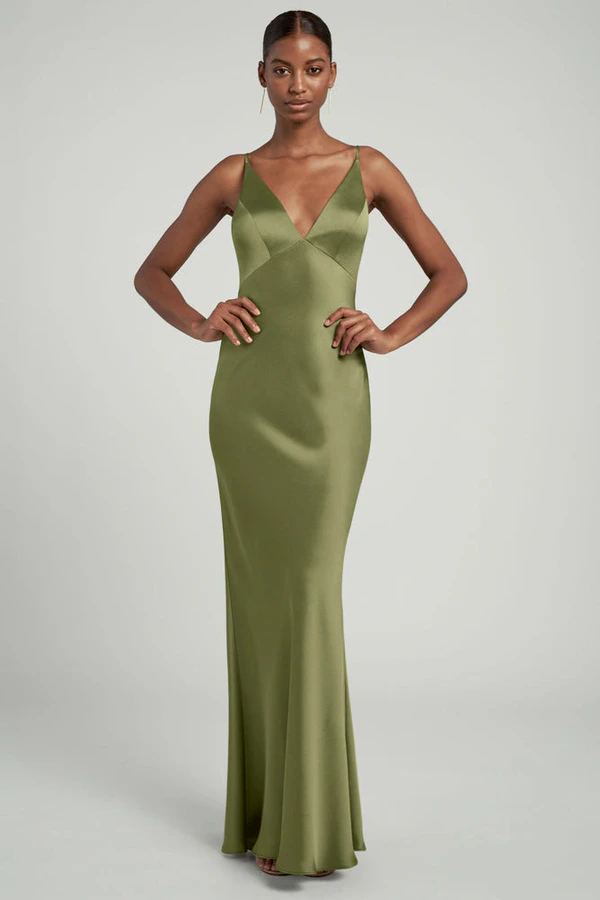 Eloise Fern Green bridesmaid dress by Jenny Yoo — front Eloise Fern Green bridesmaid dress by Jenny Yoo — front