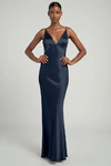 Eloise French Blue Navy bridesmaid dress by Jenny Yoo — front