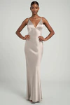 Eloise Latte Neutral bridesmaid dress by Jenny Yoo — front
