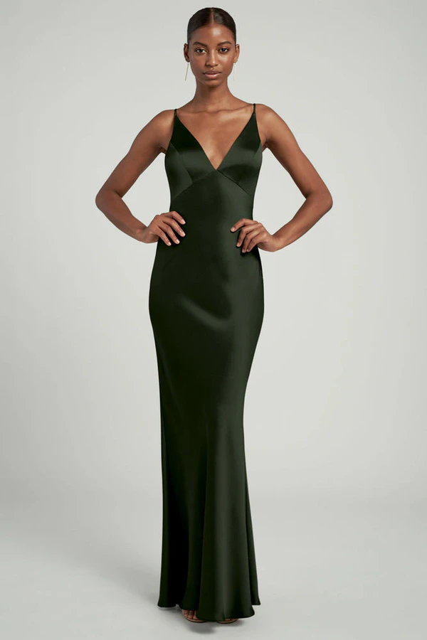 Eloise Loden Green bridesmaid dress by Jenny Yoo — front Eloise Loden Green bridesmaid dress by Jenny Yoo — front