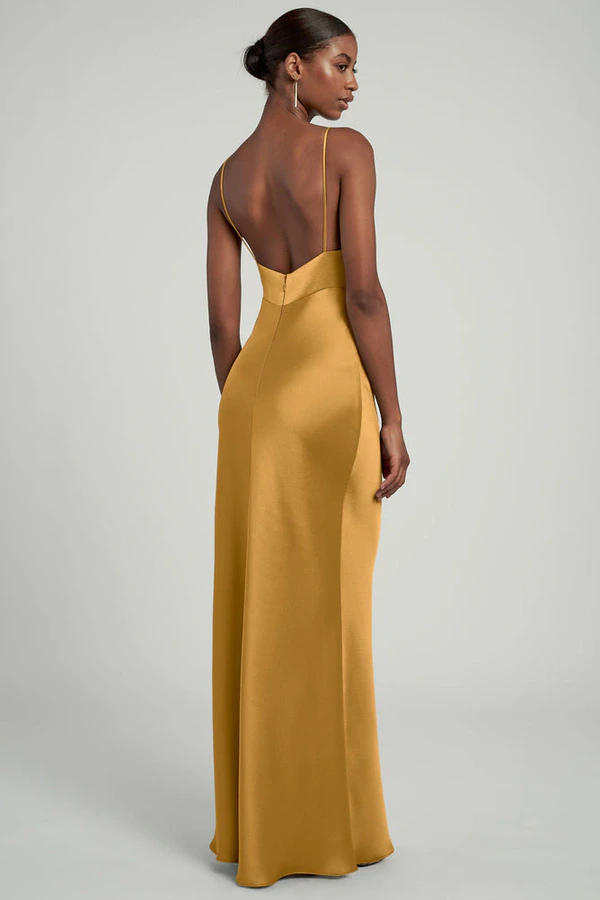 Eloise Marigold Gold bridesmaid dress by Jenny Yoo — back Eloise Marigold Gold bridesmaid dress by Jenny Yoo — back