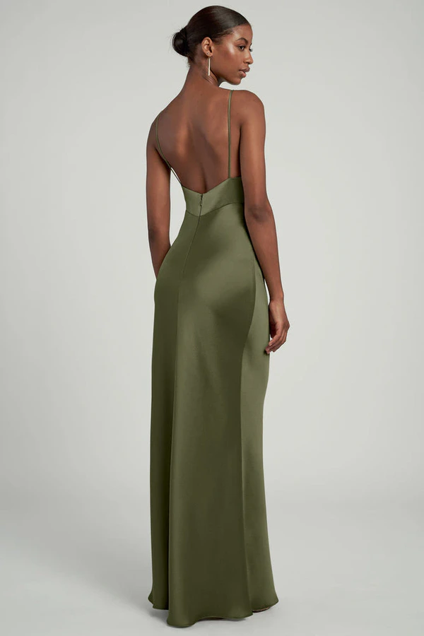 Eloise Olive Green bridesmaid dress by Jenny Yoo — back Eloise Olive Green bridesmaid dress by Jenny Yoo — back
