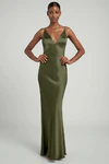 Eloise Olive Green bridesmaid dress by Jenny Yoo — front