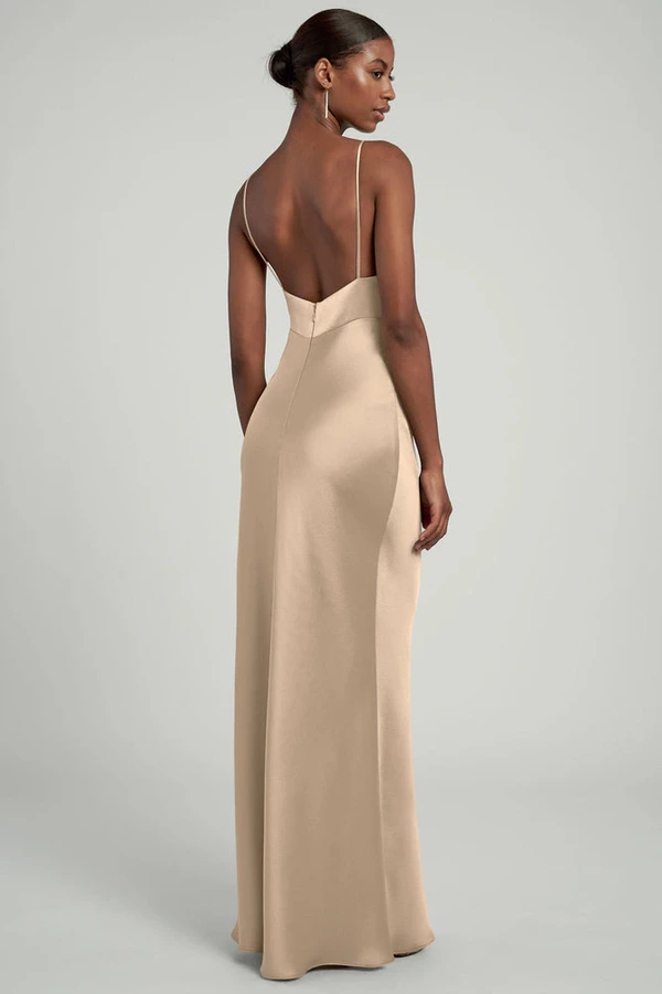 Eloise Pale Gold Champagne bridesmaid dress by Jenny Yoo — back Eloise Pale Gold Champagne bridesmaid dress by Jenny Yoo — back