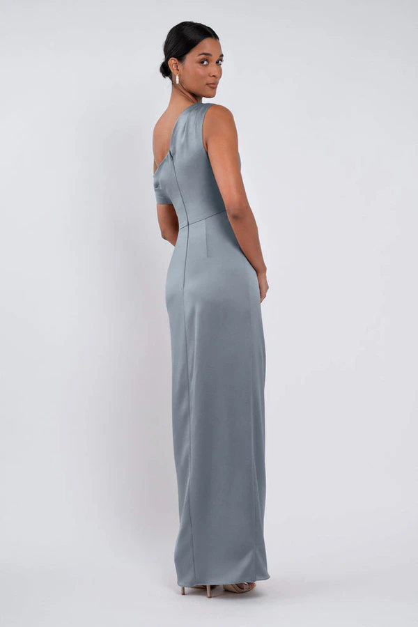 Erin Chambray Blue bridesmaid dress by Jenny Yoo — back Erin Chambray Blue bridesmaid dress by Jenny Yoo — back