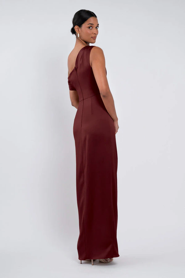 Erin Dark Berry Burgundy bridesmaid dress by Jenny Yoo — back Erin Dark Berry Burgundy bridesmaid dress by Jenny Yoo — back