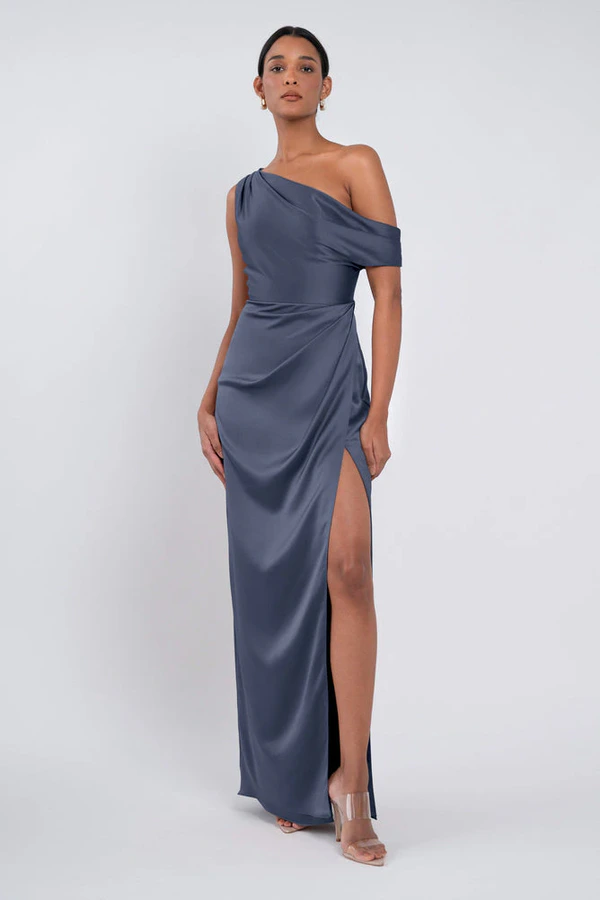 Erin Dusk Blue bridesmaid dress by Jenny Yoo — front Erin Dusk Blue bridesmaid dress by Jenny Yoo — front