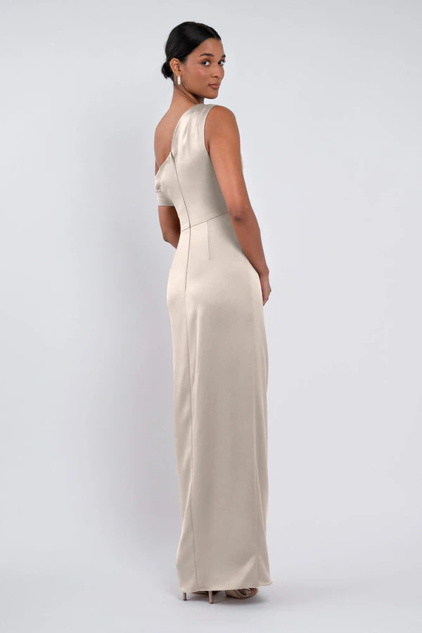 Erin Latte Neutral bridesmaid dress by Jenny Yoo — back Erin Latte Neutral bridesmaid dress by Jenny Yoo — back