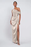 Erin Latte Neutral bridesmaid dress by Jenny Yoo — front