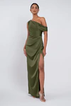 Erin Olive Green bridesmaid dress by Jenny Yoo — front