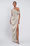 Erin Platinum Neutral bridesmaid dress by Jenny Yoo — front