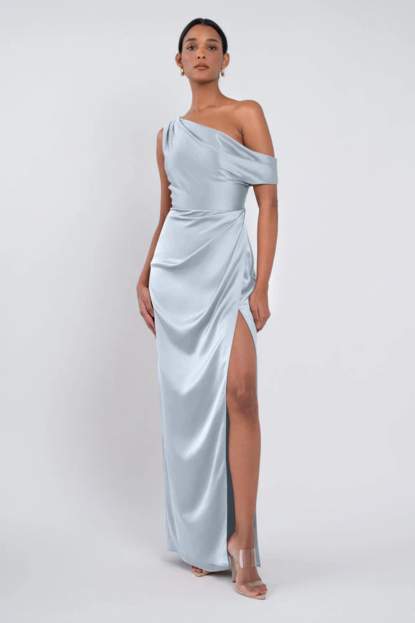 Erin Whisper Blue Blue bridesmaid dress by Jenny Yoo — front Erin Whisper Blue Blue bridesmaid dress by Jenny Yoo — front
