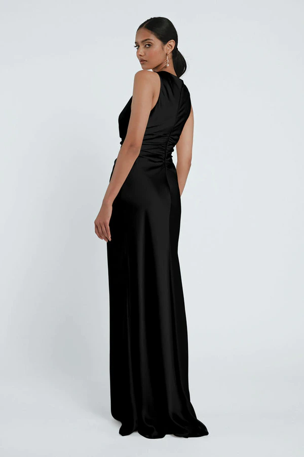 Grant Black Black bridesmaid dress by Jenny Yoo — back Grant Black Black bridesmaid dress by Jenny Yoo — back