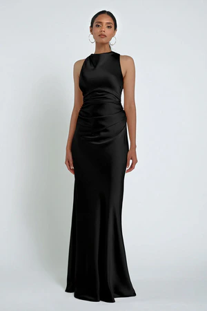 Grant Black Black bridesmaid dress by Jenny Yoo — front